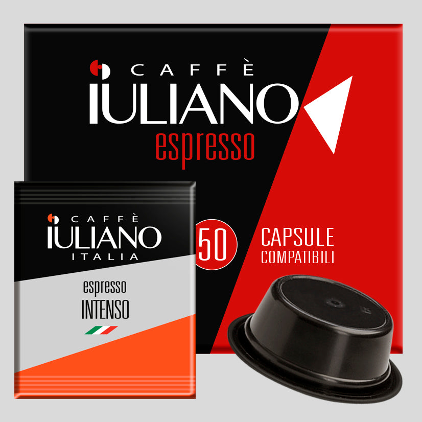 Capsule compatibili LAVAZZA A MODO MIO®* miscela Intenso BOX 50